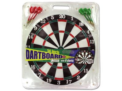 Dartboard with 6 darts