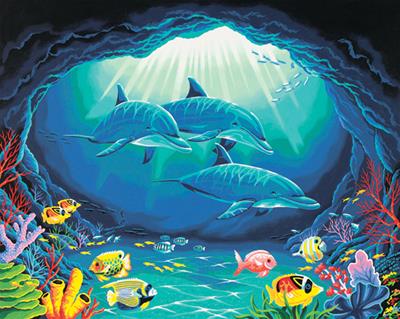Deep Sea Paradise Paint By Number Kit - 20" x 16