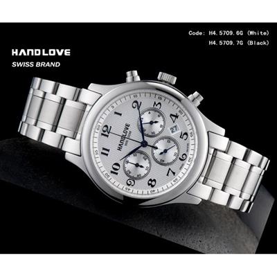 Handlove White Dial Classic Design Men's Swiss Watch