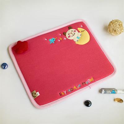 [Fly To The Moon] Embroidered Applique Fabric Art Mouse Pad / Mouse Mat / Mousing Surface (10.3*8.8)