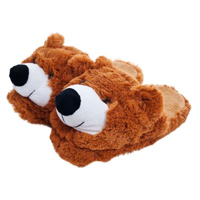 Kids Cuddlee Slippers - Teddy Bear - (Ages 6 -12)