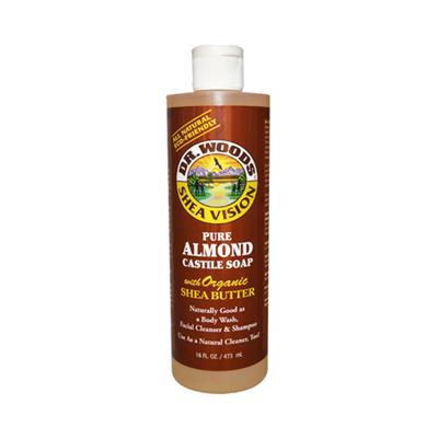 Dr. Woods Shea Vision Pure Almond Castile Soap with Organic Shea Butter - 16 oz