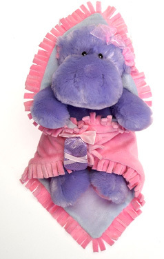 Blanket Babies- 11" Lavender Hippo In Case Pack 12