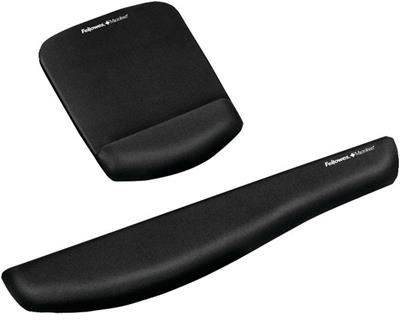 Fellowes - Plush Touch Mouse Pad with Wristrest (Black)
