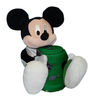 Celtics -Disney 40x50 Fleece Throw w/ 14" Plush Mickey Hugger