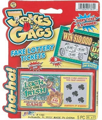 Ja-Ru Jokes and Gags Fake Lotto Ticket - 5 Pieces Case Pack 12