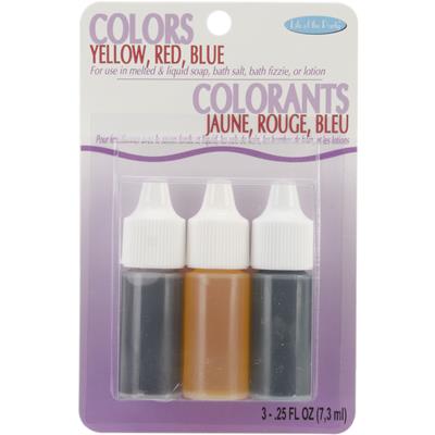 Colors .75oz 3/Pkg-Red, Yellow and Blue