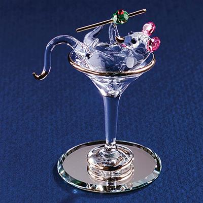 Martini Mouse Glass Figurine