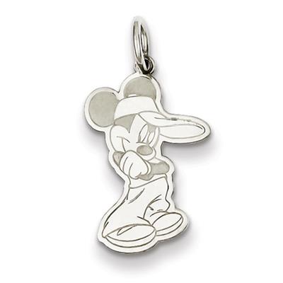 Disney Mickey Pendant in 14kt White Gold - Unisex Adult - Fascinating