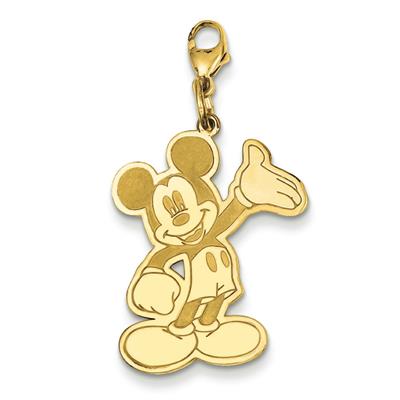 Disney Waving Mickey Pendant in Sterling Silver - Amazing - Polished Finish