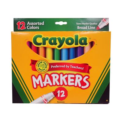 Crayola Markers Broadline Conical Tip Opd 12 Count ( Case of 24)
