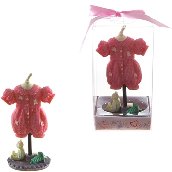 Hanging Baby Clothes Poly Resin - Pink Case Pack 48