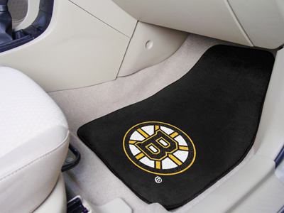 National Hockey League Boston Bruins 2-pc Printed Carpet Car Mats 18""x27""