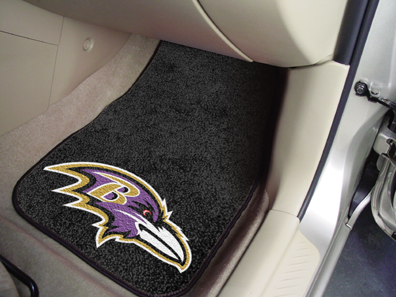 National Football League Baltimore Ravens 2-piece Carpeted Car Mats 18""x27""