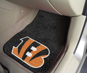 National Football League Cincinnati Bengals 2-piece Carpeted Car Mats 18""x27""