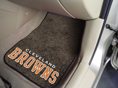 National Football League Cleveland Browns 2-piece Carpeted Car Mats 18""x27""