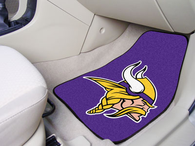 National Football League Minnesota Vikings 2-piece Carpeted Car Mats 18""x27""
