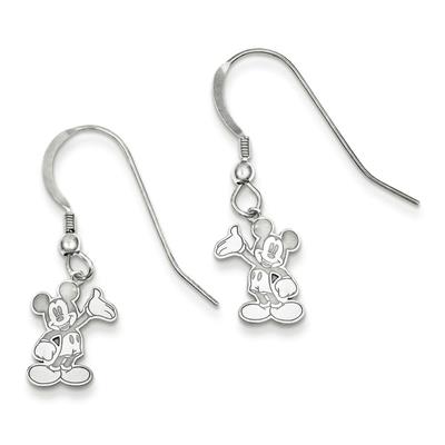 Disney Mickey Earrings in Sterling Silver - Shepherds Hook - Fascinating