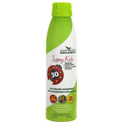 Goddess Garden Organic Sunscreen - Sunny Kids Natural SPF 30 Continuous Spray - 6 oz