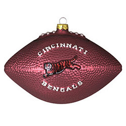 Cincinnati Bengals 5" Glass Team Football Ornament