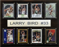 Boston Celtics Plaque - Larry Bird 12"x15" 8 Card