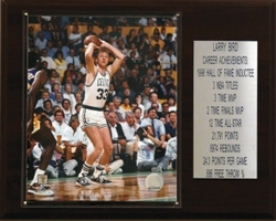 Boston Celtics Plaque - Larry Bird 12"x15" Career Stats