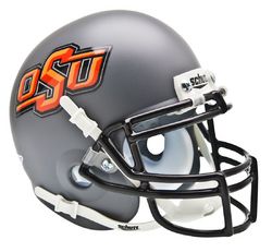 Oklahoma State Cowboys Schutt Mini Helmet - Gray Alternate Helmet #1