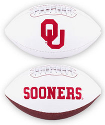 Oklahoma Sooners Full Size Embroidered Signature Football