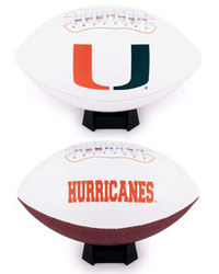 Miami Hurricanes Full Size Embroidered Signature Football