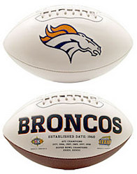 Denver Broncos Embroidered Signature Series Football