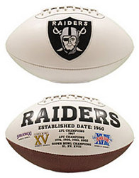 Oakland Raiders Embroidered Signature Series Football