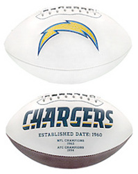 San Diego Chargers Embroidered Signature Series Football