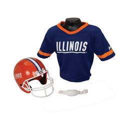 Illinois Fighting Illini Football Helmet & Jersey Top Set