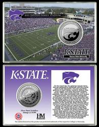 Kansas State Wildcats Silver Coin Card - Stadium