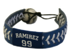Los Angeles Dodgers Manny Ramirez Team Color Baseball Bracelet