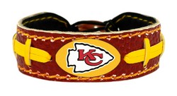 Kansas City Chiefs Team Color Football Bracelet