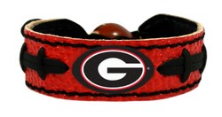 Georgia Bulldogs Power G Team Color Football Bracelet