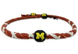 Michigan Wolverines Spiral Football Necklace