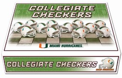 Miami Hurricanes Checker Set