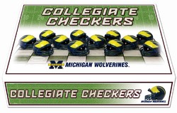 Michigan Wolverines Checker Set