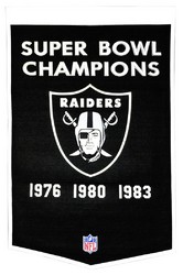Oakland Raiders 24"x36" Wool Dynasty Banner