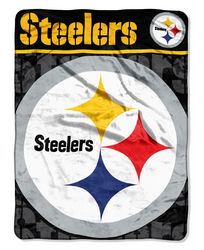 Pittsburgh Steelers 46" x 60" Micro Raschel Throw Blanket - Livin' Large Design