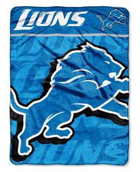 Detroit Lions 46" x 60" Micro Raschel Throw Blanket - Livin' Large Design