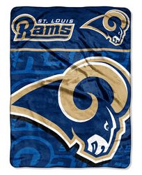 St. Louis Rams 46" x 60" Micro Raschel Throw Blanket - Livin' Large Design