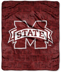 Mississippi State Bulldogs 46" x 60" Micro Raschel Throw Blanket - Grunge Style