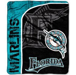 Florida Marlins 46" x 60" Micro Raschel Throw Blanket
