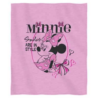 Minnie Mouse-Smiles In Style Entertainment 50x 60 Sweatshirt Throw