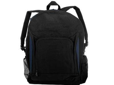 Black And Navy Canvas Backpack Set of 1