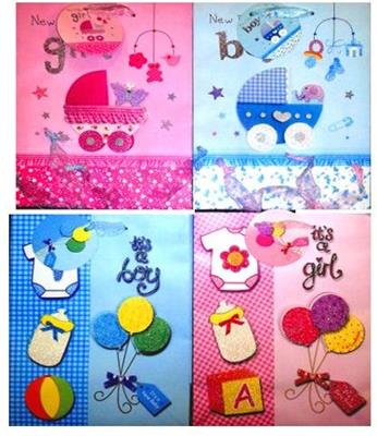 Medium Bright Colors New Baby Cards - Baby Buggies Case Pack 240