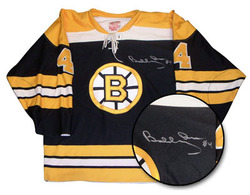 Bobby Orr Boston Bruins NHL Hand Signed Authentic Style Away Black Hockey Jersey